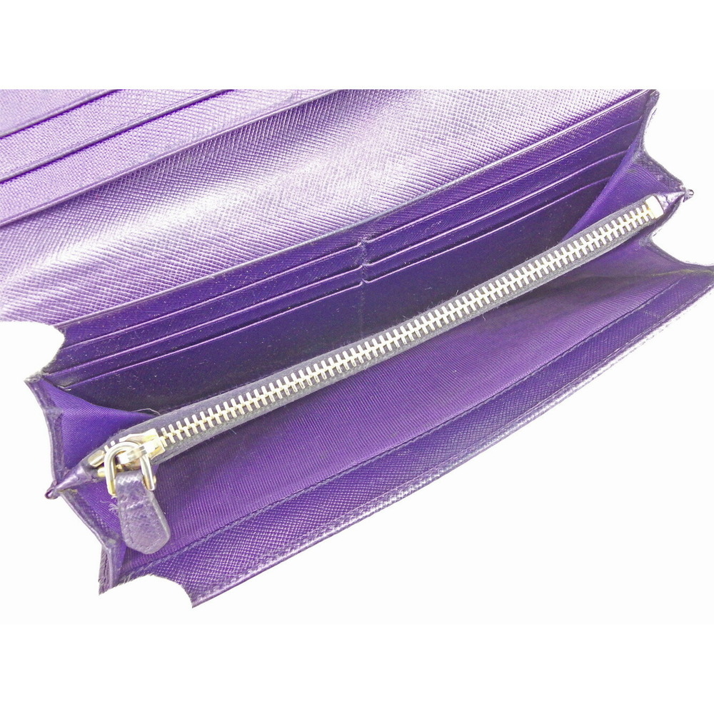 Prada zipper purple leather Wallet long - Picture 6 of 6
